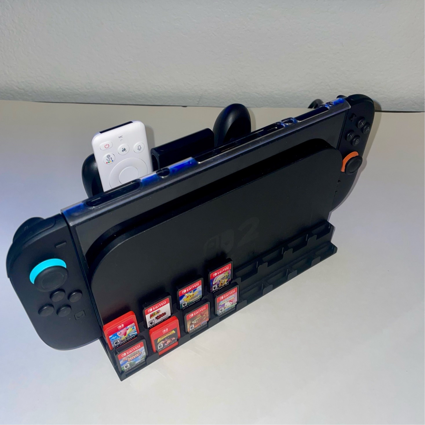 Switch 2 Dock Add-On with game and controller holder