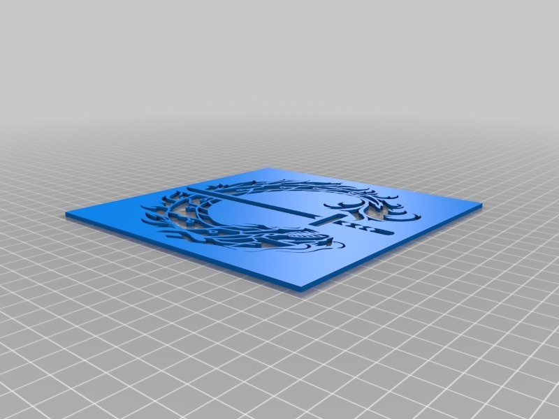 Genji Dragon Blade stencil