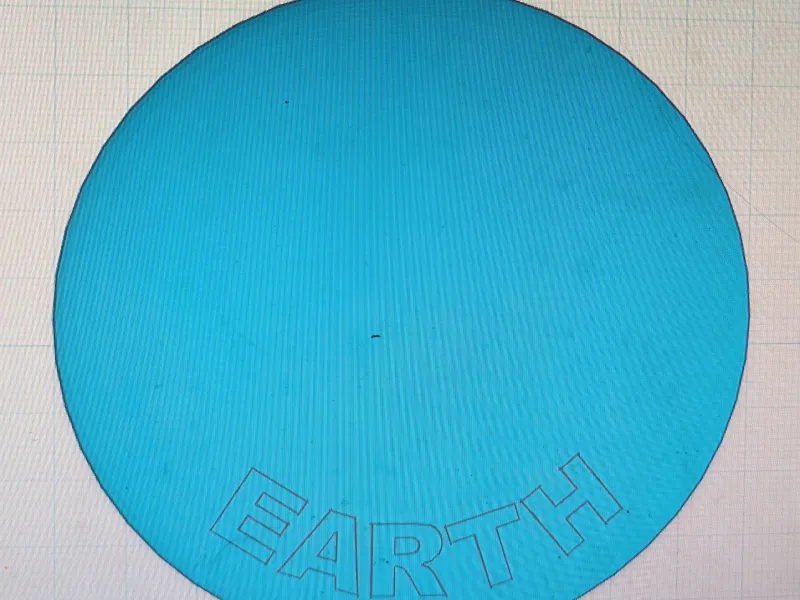 a circle with Earth 