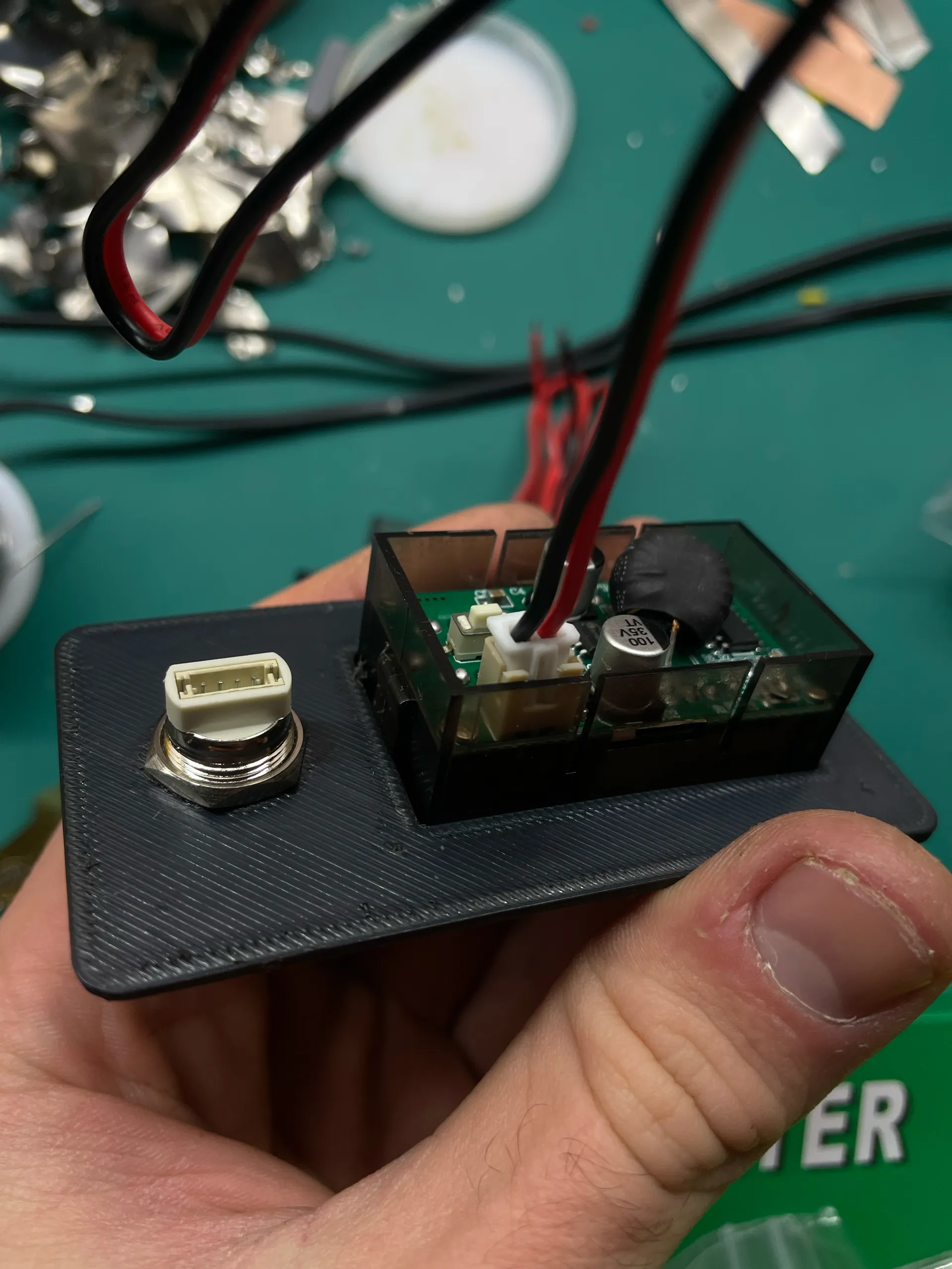 Voltmeter and button mountplate -2