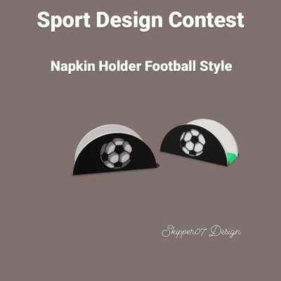 Napkin Holder Football Style 3d model