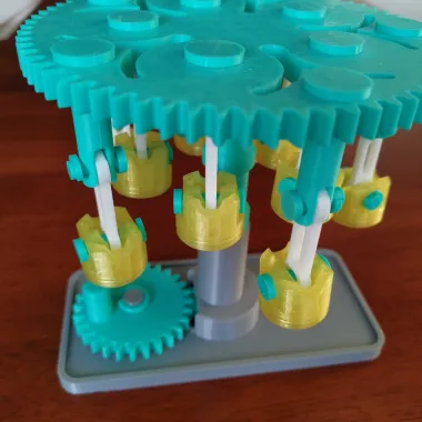 MECHANICAL CAROUSEL - GEARS TOY-0