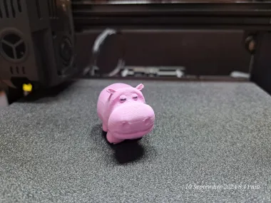 Cute hippo animal model-0