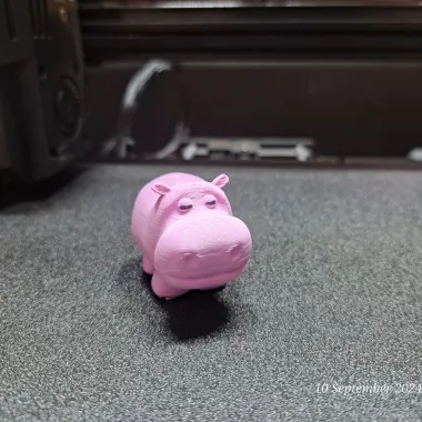 Cute hippo animal model-0