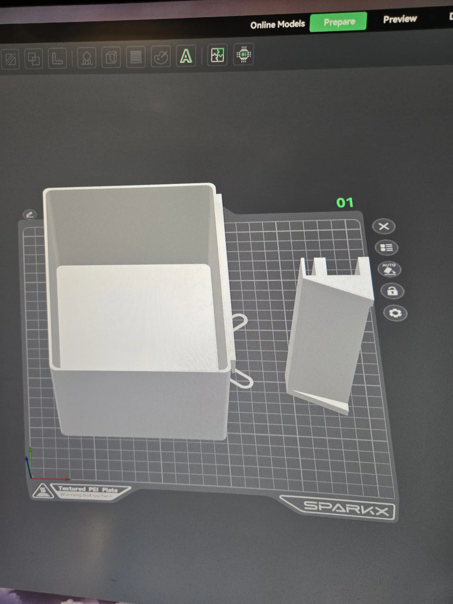 Creality Hi and Sparkx i7 Shelf-edge Hanging Purge bucket-0