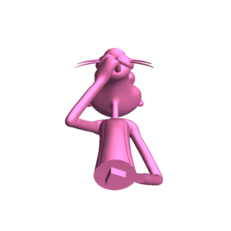 Pink Panther Free 3D Print Model in Animals 3DExport