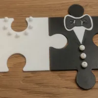 Bride & Groom Puzzle Pieces — Wedding Keepsake Set 💍-3