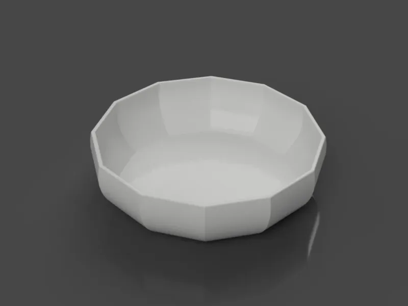 low poly bowl Tray Catchall