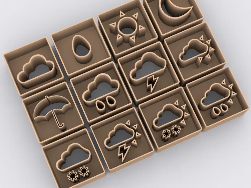 Cookie shape weather forecast.