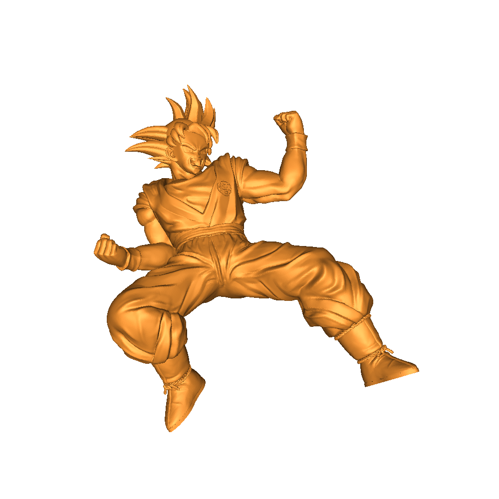 Goku the 3D printed articulated action figure, 3D models download