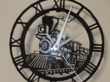 Clock with train-0