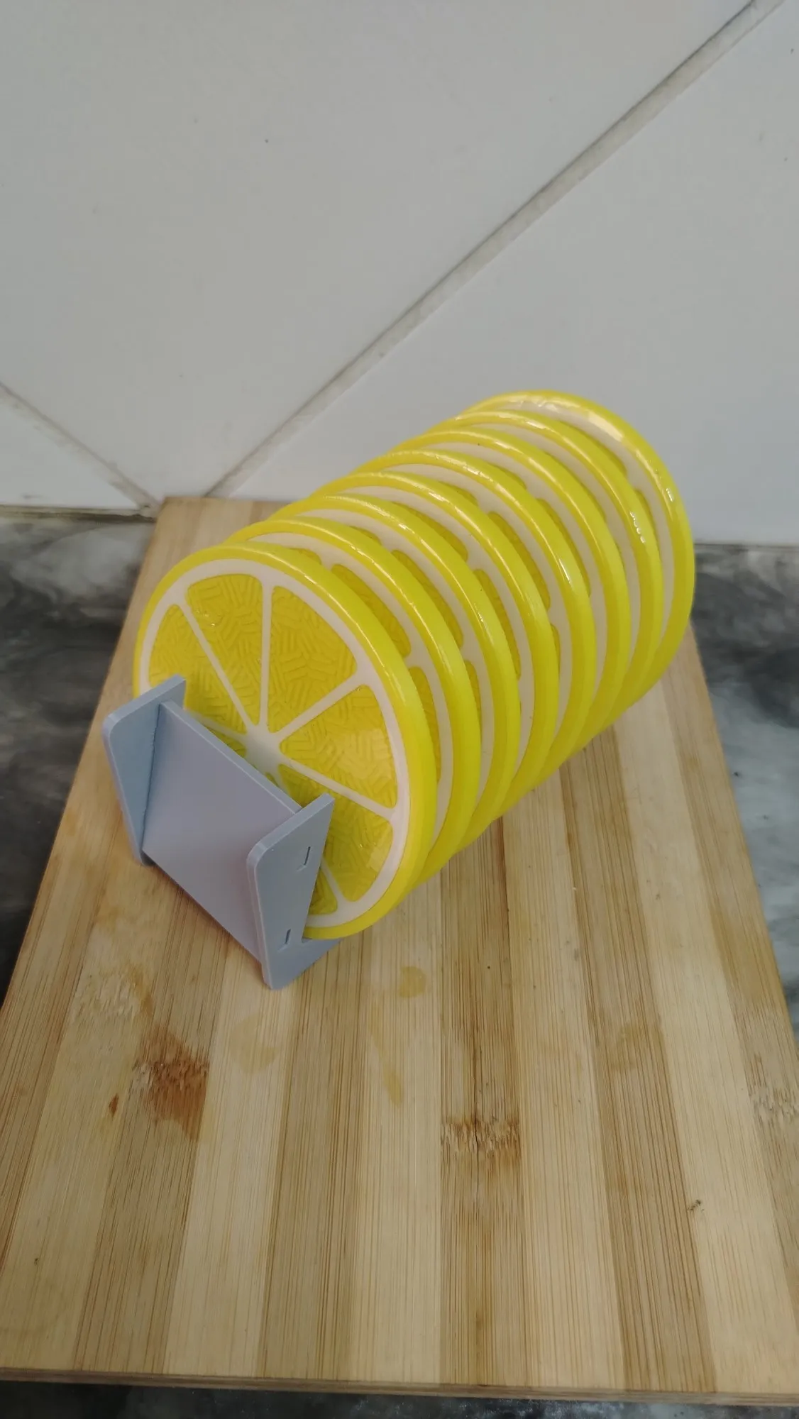 🍋 Zesty Stack – Lemon Slice Coaster Set-3