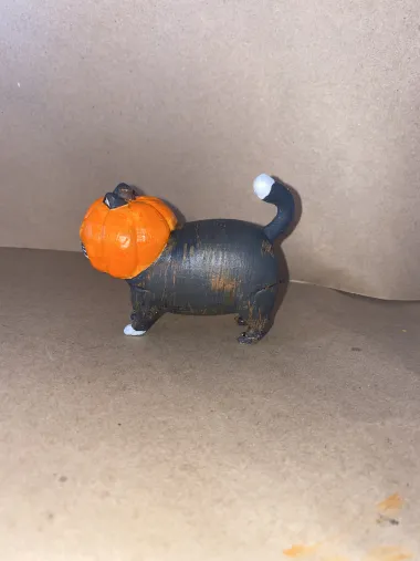 Halloween Print & Paint - Pumpkin Cat-1