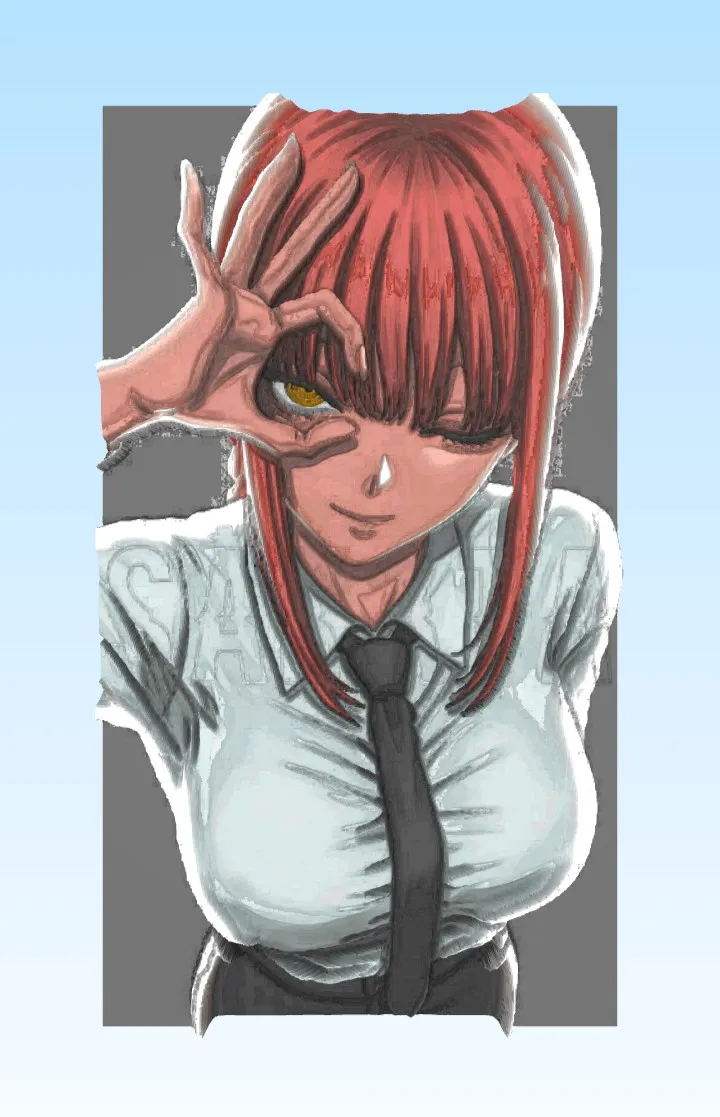 Chainsaw man Art color ☀️♥️-1
