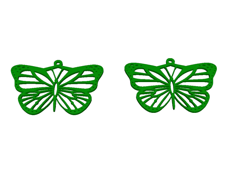 aretes mariposa