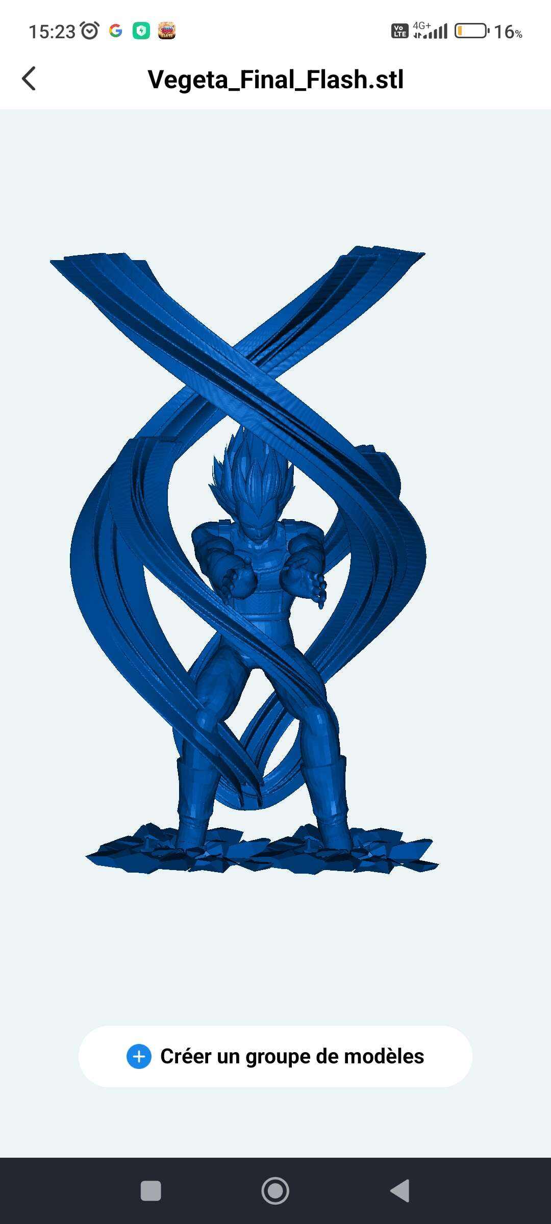 Vegeta Final Flash Blue SuperSayian | 3D Print Model
