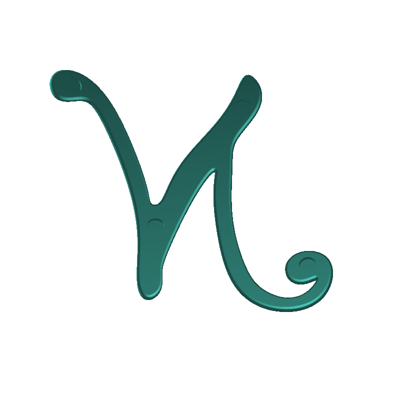 Fridge letter N capital 3D models download Creality Cloud