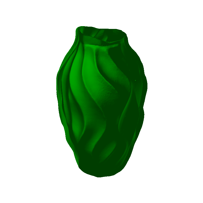 Organic Twist Vase — Sculptural Wave Form | Flowing Ribbed T