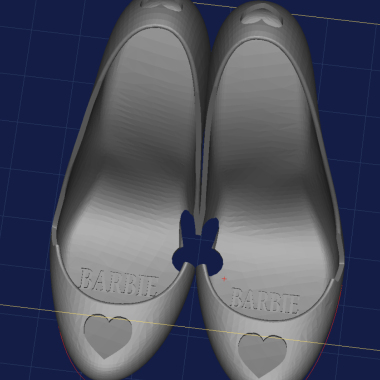 3d printed barbie outlet shoes