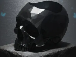 LOW POLY SKULL PLANTER, PENHOLDER or BOWL