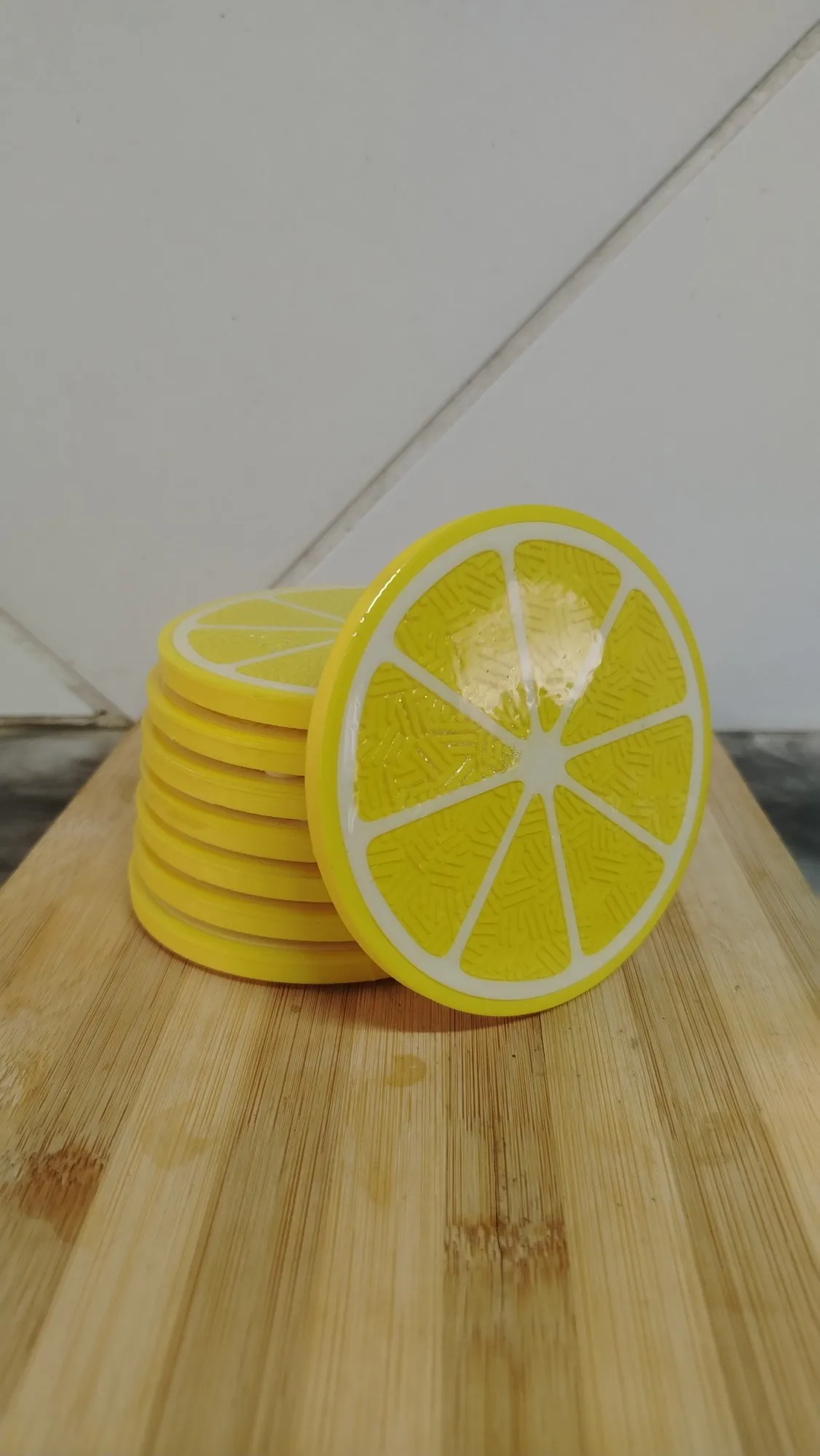 🍋 Zesty Stack – Lemon Slice Coaster Set-0