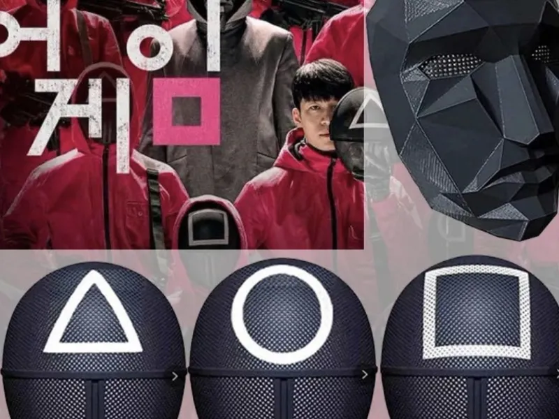 Squid Game Front man and Soldiers (full +folding) masks