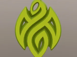 Keychain dragon Celtic script