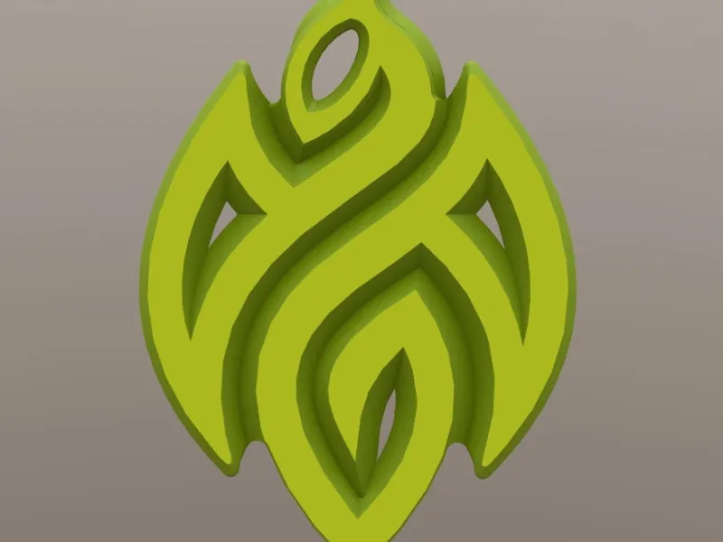 Keychain dragon Celtic script