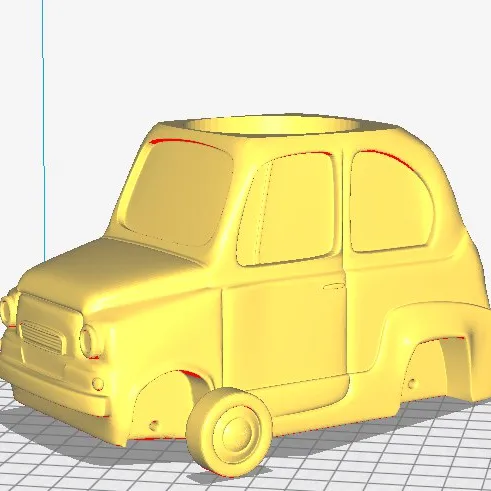 Flower pot in the form of a car