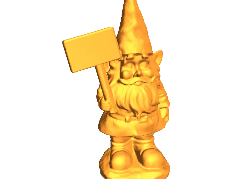 Gnome with Blank Sign