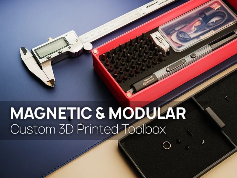 Magnetic 3D Printed Toolbox By MooTeam3D 