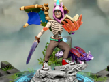Skeleton reader with dragon cat-1