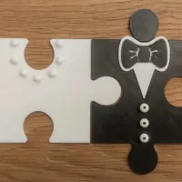 Bride & Groom Puzzle Pieces — Wedding Keepsake Set 💍-2