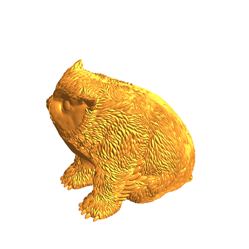 Cucciolo di gufo notturno - Miniatura da tavolo (pre-supportata)