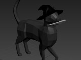 Low Poly Cat Statue With Magnet Accessories-6