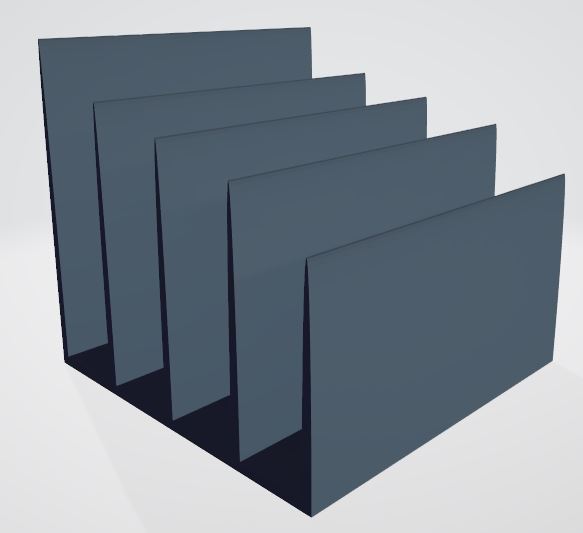 Letter/folder organizer with rounded edges