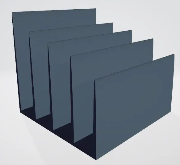 Letter/folder organizer with rounded edges