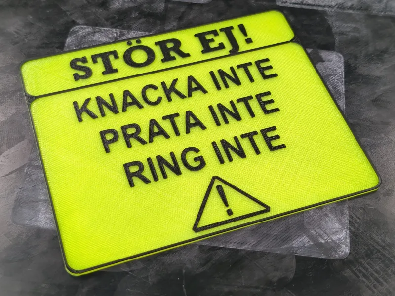 Skylt Stör ej