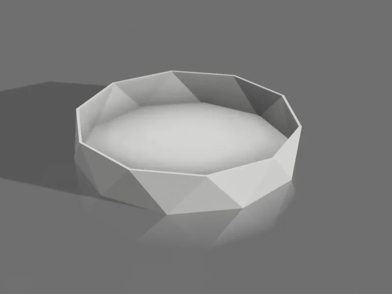 low poly bowl Tray Catchall