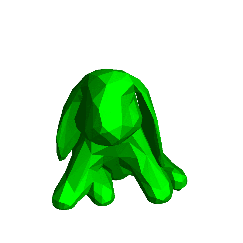 Low-Poly 3D Model -Bunny 低面數-兔