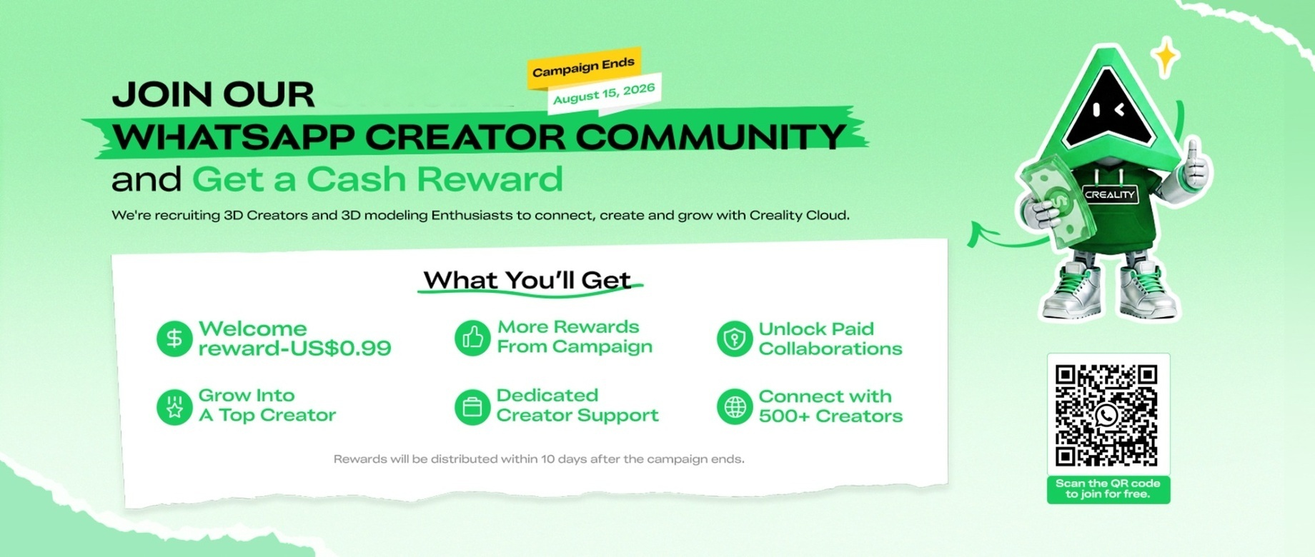 Join Our WhatsApp Creator Community & Get 💴US$0.99