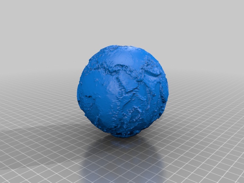  Earth No Sea Relief Globe   