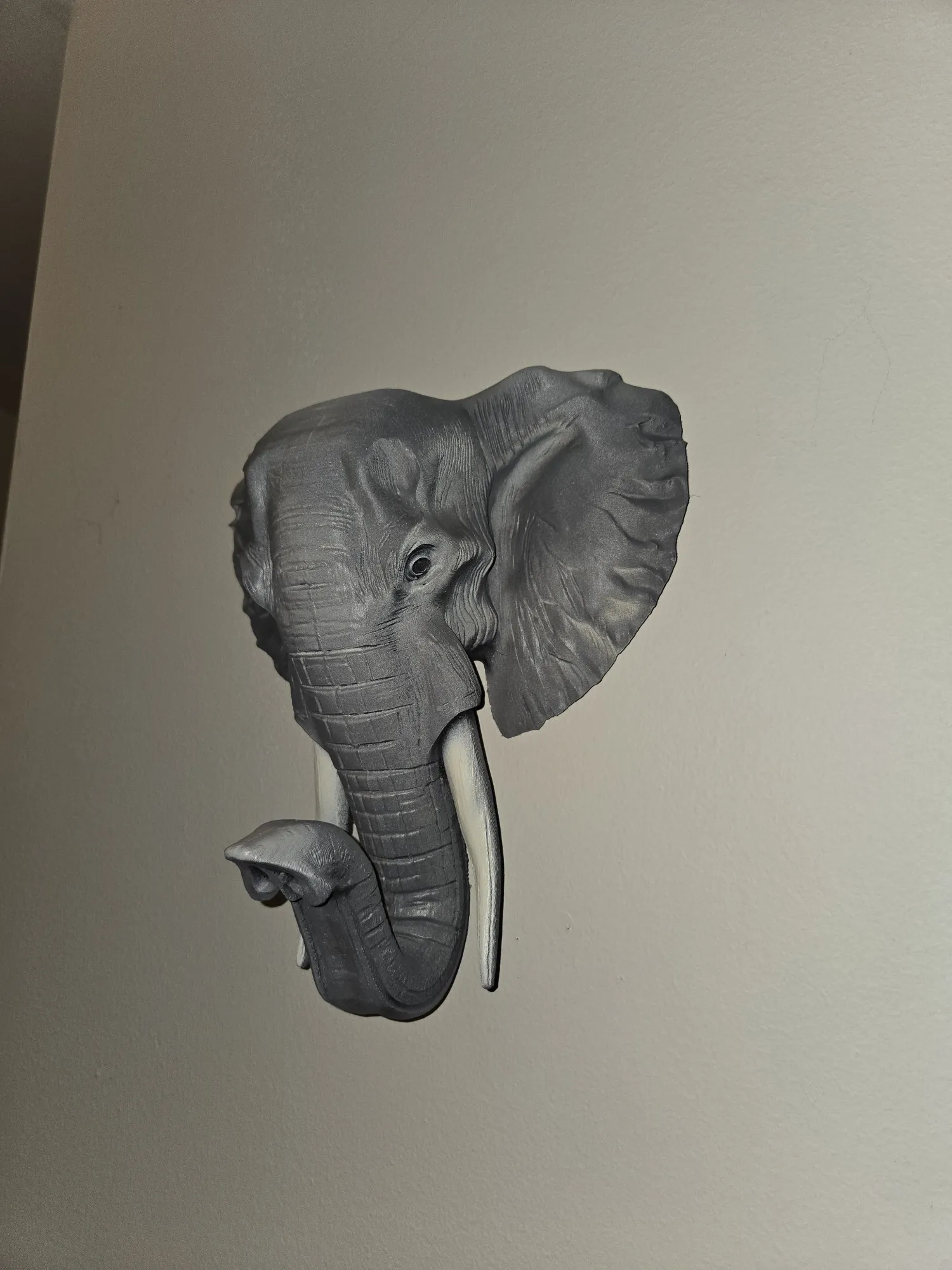Elephant Head Wall Mount painted-2