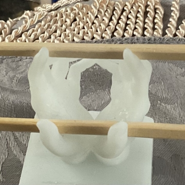 Hand with dragon chopsticks holder with water tray-0