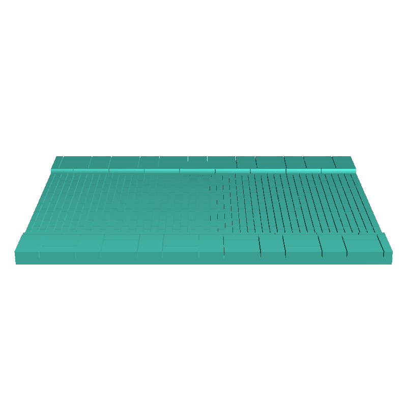 Set of modular paved streets with sidewalks and urban street