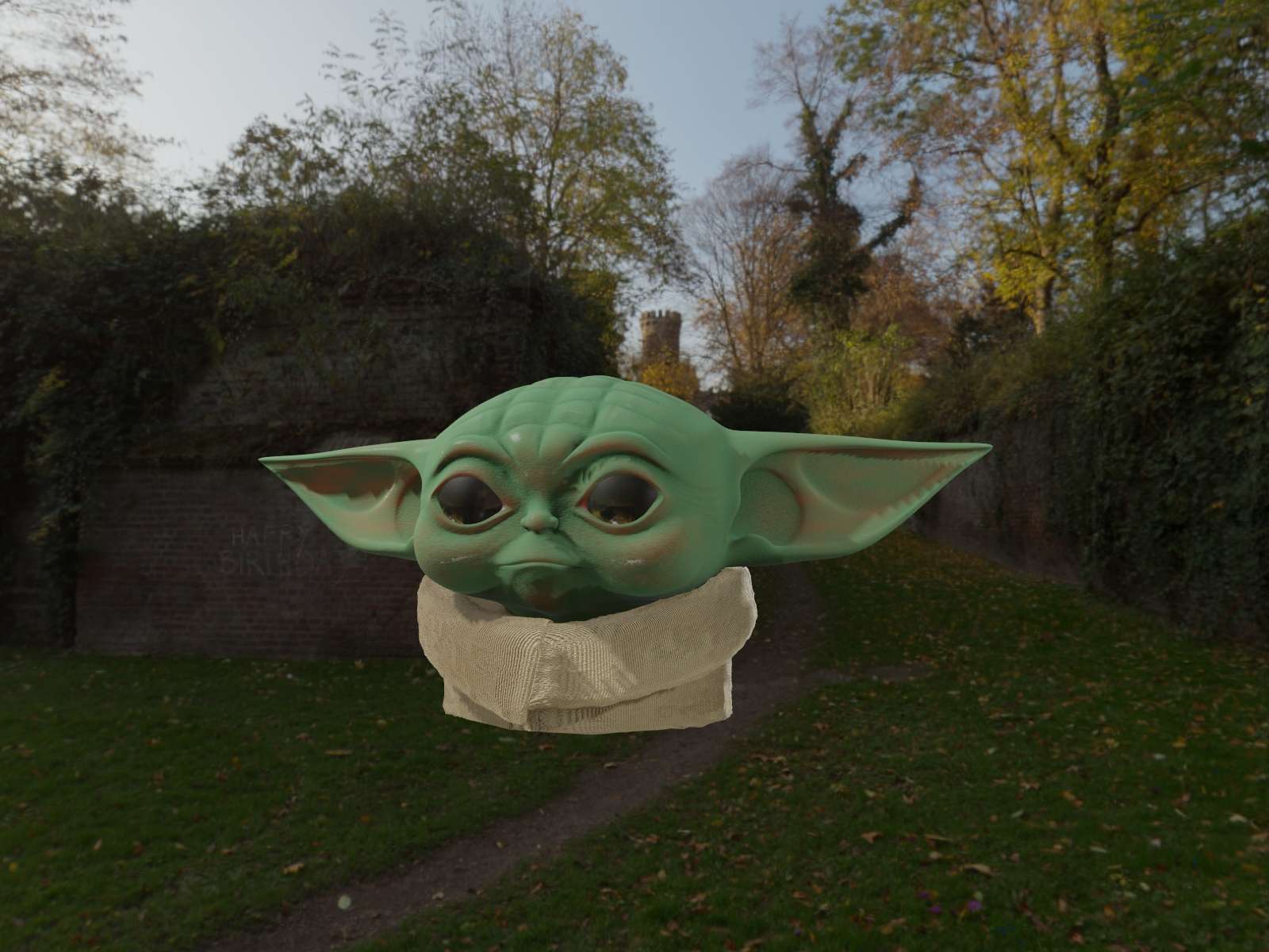 Grogu baby yoda statue 3D model 3D printable