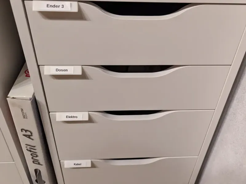 IKEA ALEX Schubladen-Etiketten