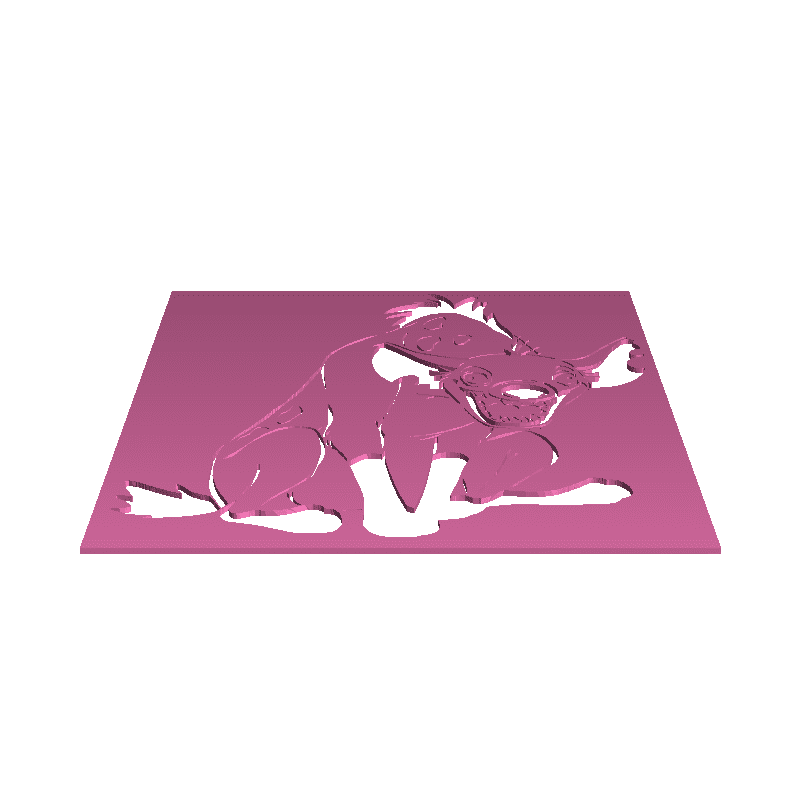 Free Digital Art STL Download - L.K Hyena stencilby SMT_M 🦊