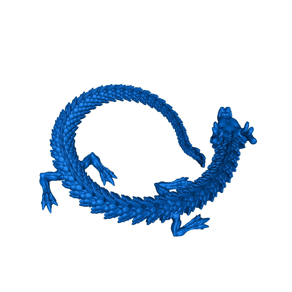 Articulating Dragon. impressão no local, sem suportes