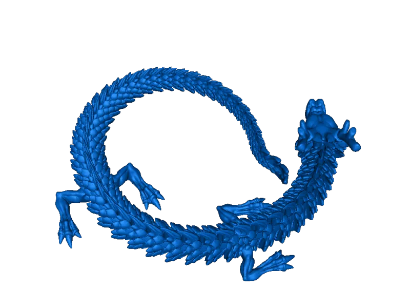 Articulating Dragon. impresión en el lugar, sin soportes